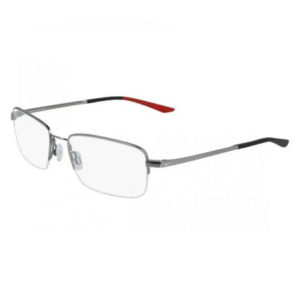 Nike 4306 073 Silver Semi Rimless Sport Eyeglasses Frame Flexon Bridge